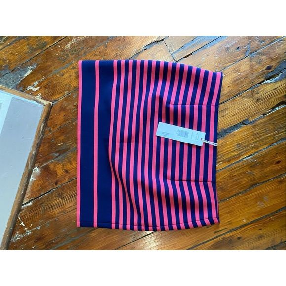 THAKOON ADDITION 🐾 NWT STRIPED MINI SKIRT Pink Blue Stripe Size 4, MSRP $350 - Picture 5 of 7